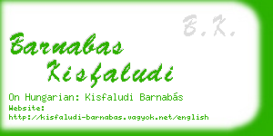 barnabas kisfaludi business card