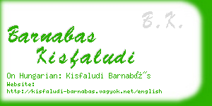 barnabas kisfaludi business card